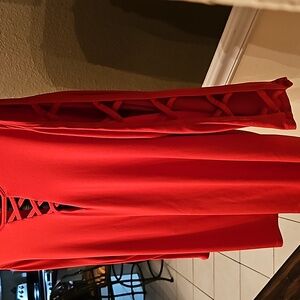 Bold Elements Cut to Curve Women's Open Weave Top Sz 1X